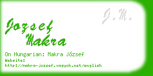 jozsef makra business card