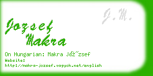 jozsef makra business card